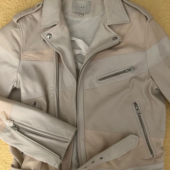 Iro Witney Leather Biker Jacket size 40 Large - Picture 8 of 16